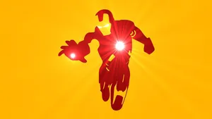 Glowing Iron Man Logo Wallpaper
