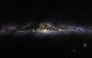 Glowing Milky Way At The Dark Space Wallpaper