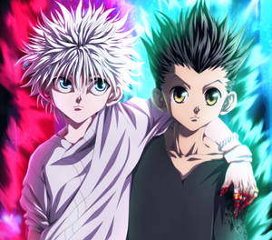 Glowing Neon Gon And Killua Wallpaper