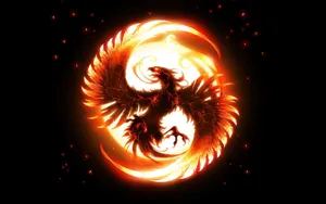 Glowing Phoenix Ball Hd Wallpaper