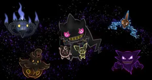 Glowing Pokemon Halloween Wallpaper