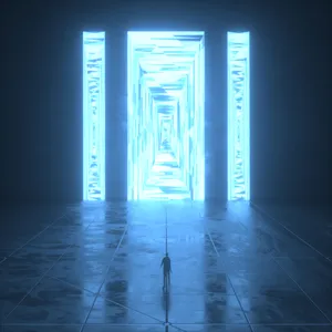 Glowing Portal Illusion Wallpaper