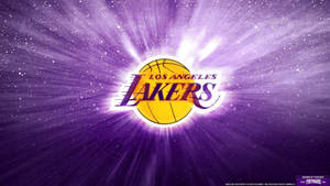 Glowing Purple La Lakers Logo Wallpaper