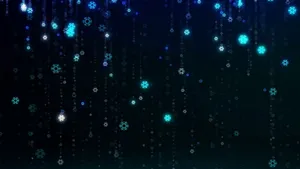 Glowing Snowflakes Pattern Wallpaper