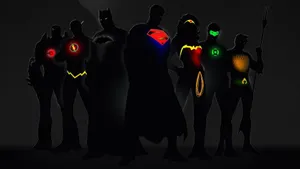 Glowing Symbol Justice League Wallpaper