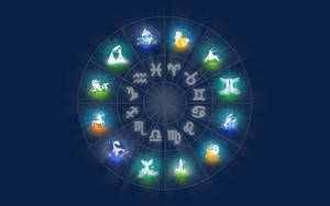 Glowing Zodiac Signs Light Wallpaper