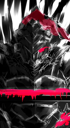 Goblin Slayer Highlighted In Red Wallpaper