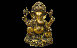 God Ganesh Bronze Statue Wallpaper