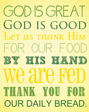 God Is Good Daily Bread Quote Wallpaper