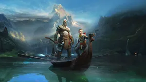 God Of War At The River Wallpaper