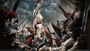 God Of War Epic Battle Wallpaper