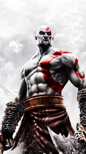 God Of War Iii Kratos White Aesthetic Wallpaper