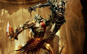 God Of War Kratos Against Monster Wallpaper