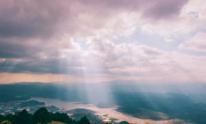 God Rays Sky Background Wallpaper