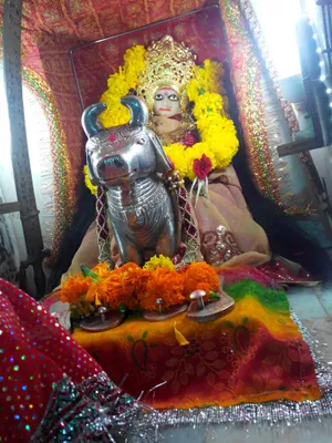 Goddess_ Ambe_ Statue_ Festive_ Decorations Wallpaper