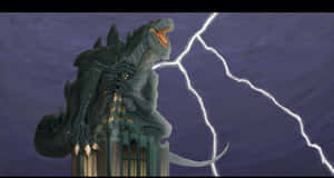 Godzilla 1998 Wreaking Havoc In The City Wallpaper