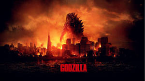 Godzilla In Burning Megacity Wallpaper