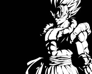 Gogeta In Black And White Wallpaper