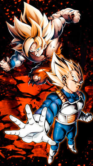 Goku And Vegeta Dragon Ball Z Black And Red Aesthetic Wallpaper