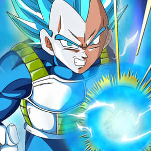 Goku And Vegeta In An Epic Battle Wallpaper