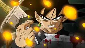Goku Black Breaking Sword Wallpaper