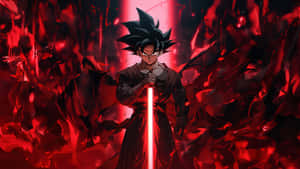 Goku Red Aura Power Up Wallpaper