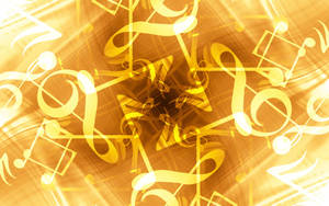 Gold Abstract Music Note Wallpaper