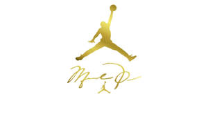 Gold Air Jordan Signature Wallpaper