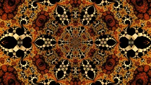 Gold Amber Kaleidoscope Pattern Wallpaper