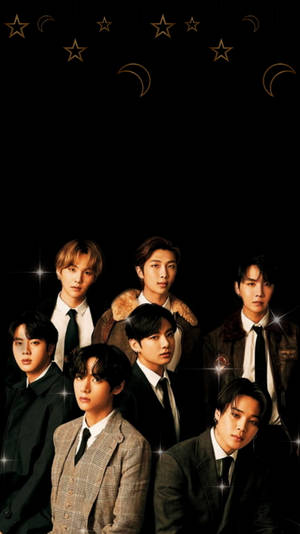 Gold Black Formal Lockscreen Bts Wallpaper