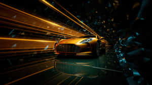 Gold Cars Aston Martin Light Wallpaper