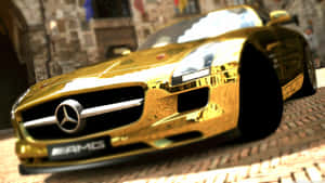 Gold Cars Close-up Mercedes Benz Wallpaper