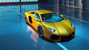 Gold Cars Lamborghini Aventador S Wallpaper