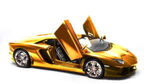 Gold Cars Sports Car Open Doors Wallpaper