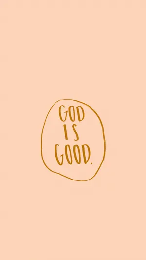 Gold God Is Good In Pink Wallpaper