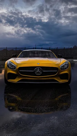 Gold Mercedes Benz Iphone Wallpaper