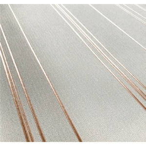 Gold Metallic Foil Striped Wallpaper