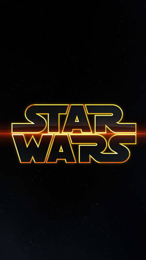 Gold Outlined Star Wars Iphone Wallpaper