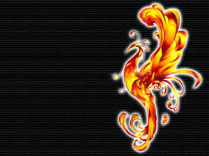 Gold Phoenix Art Wallpaper