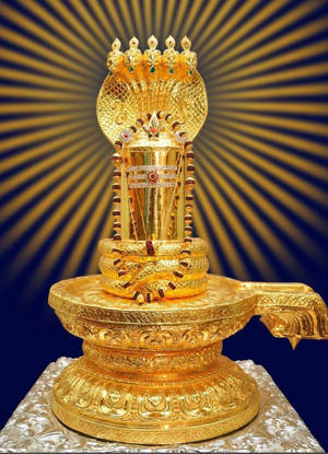 Gold Ray Shiva Lingam Wallpaper