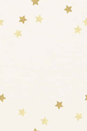 Gold Stars On A White Background Wallpaper