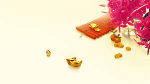 Gold Sycee Chinese New Year Wallpaper