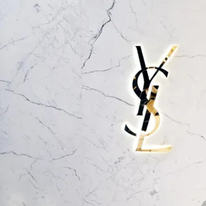 Gold Ysl At Marble Wallpaper