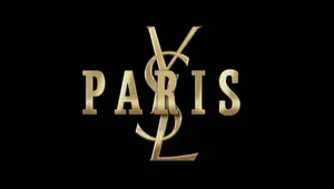 Gold Ysl Paris Logo Wallpaper