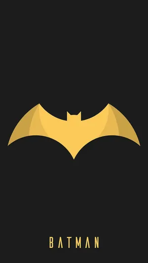 Golden_ Batman_ Symbol_on_ Black_ Background Wallpaper