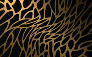 Golden Black Leopard Print Pattern Wallpaper