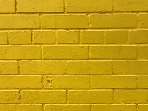 Golden Brick Wall Wallpaper