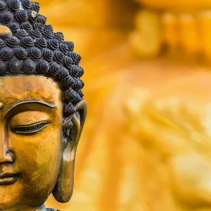Golden Buddha Focused Photography Wallpaper