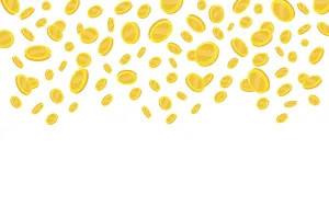 Golden_ Coins_ Raining_ Down_ Background Wallpaper