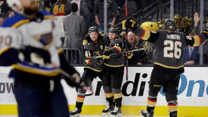 Golden Knights Mark Stone At T-mobile Arena Game Wallpaper